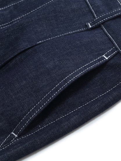 100% Cotton Denim Straight Wide Leg Women Jeans
