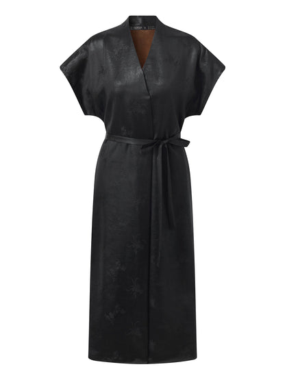 19MM Xiang Yun Silk V-Neck Women Midi Dress