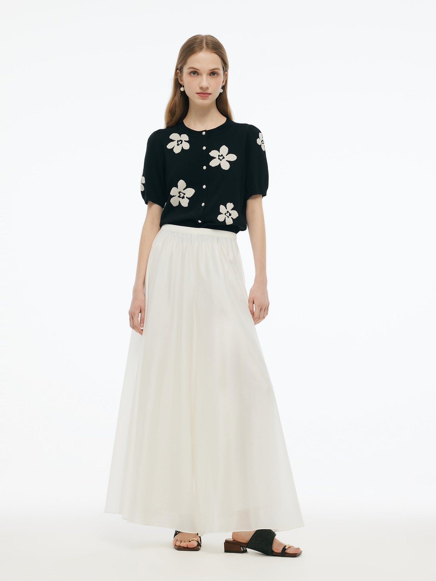 Tencel Blend A-Line Elastic Waist Women Culottes