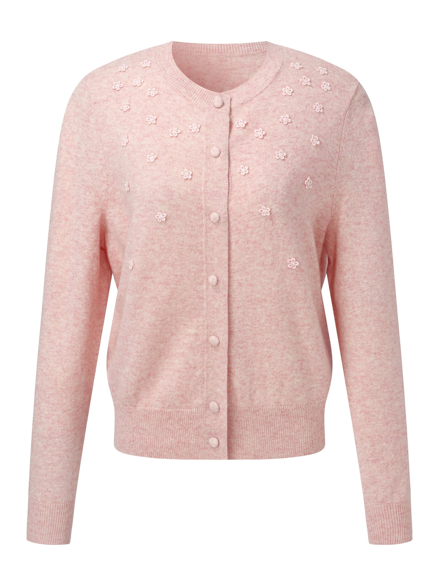 100% Wool Floral Women Cardigan