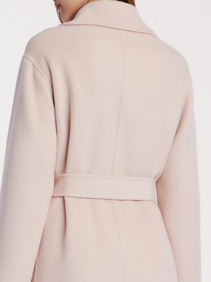 Pure Cashmere Double-Faced Women Coat With Belt