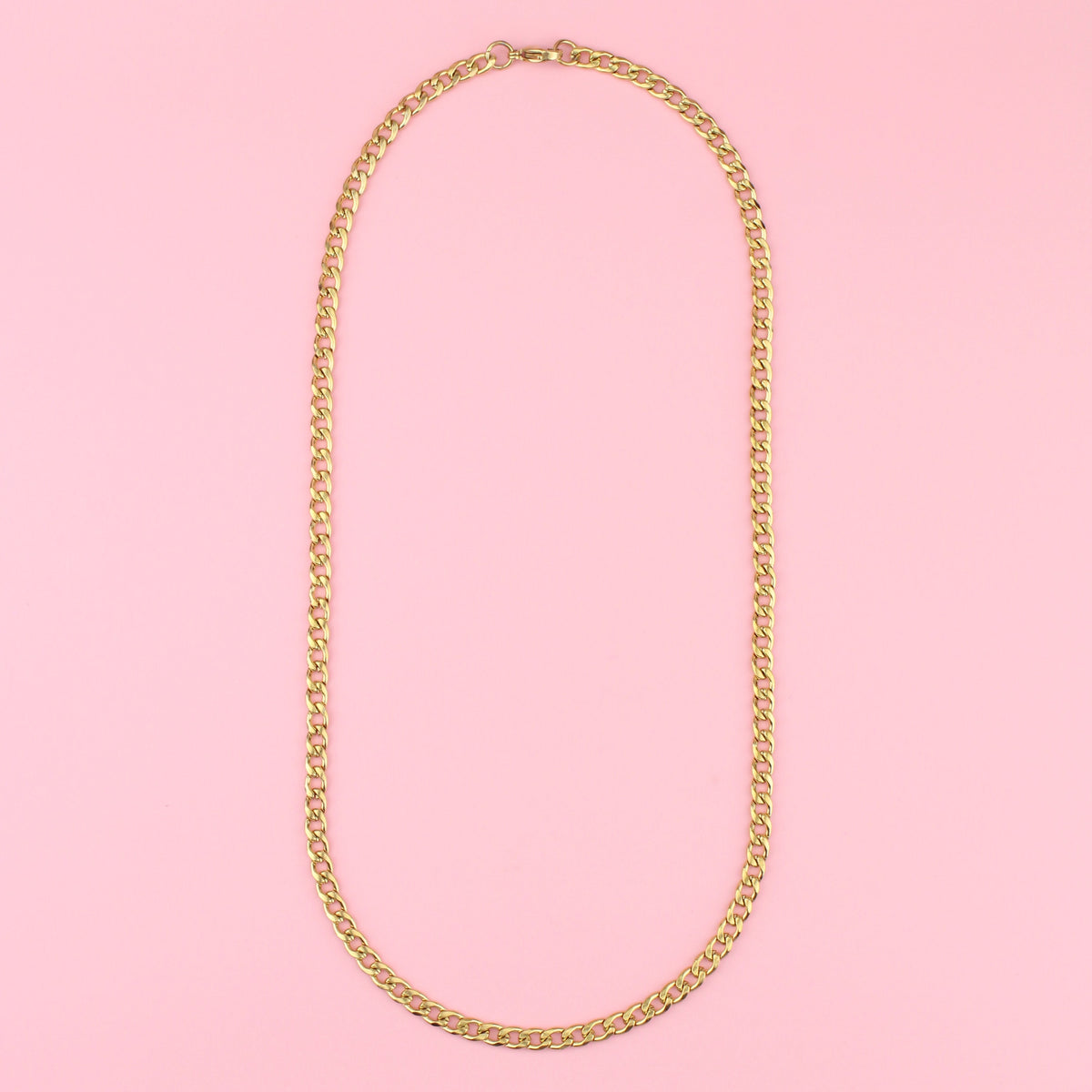 7mm Thick Curb Chain (Gold Plated)