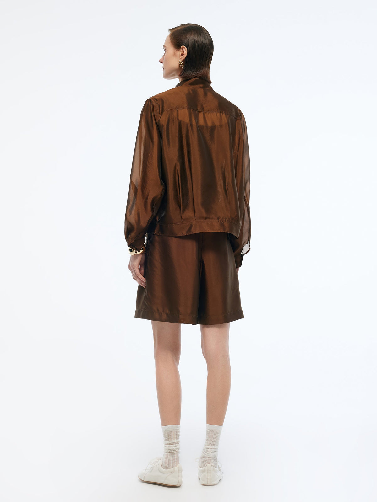 Mulberry Silk Blend Women Sheer Shorts