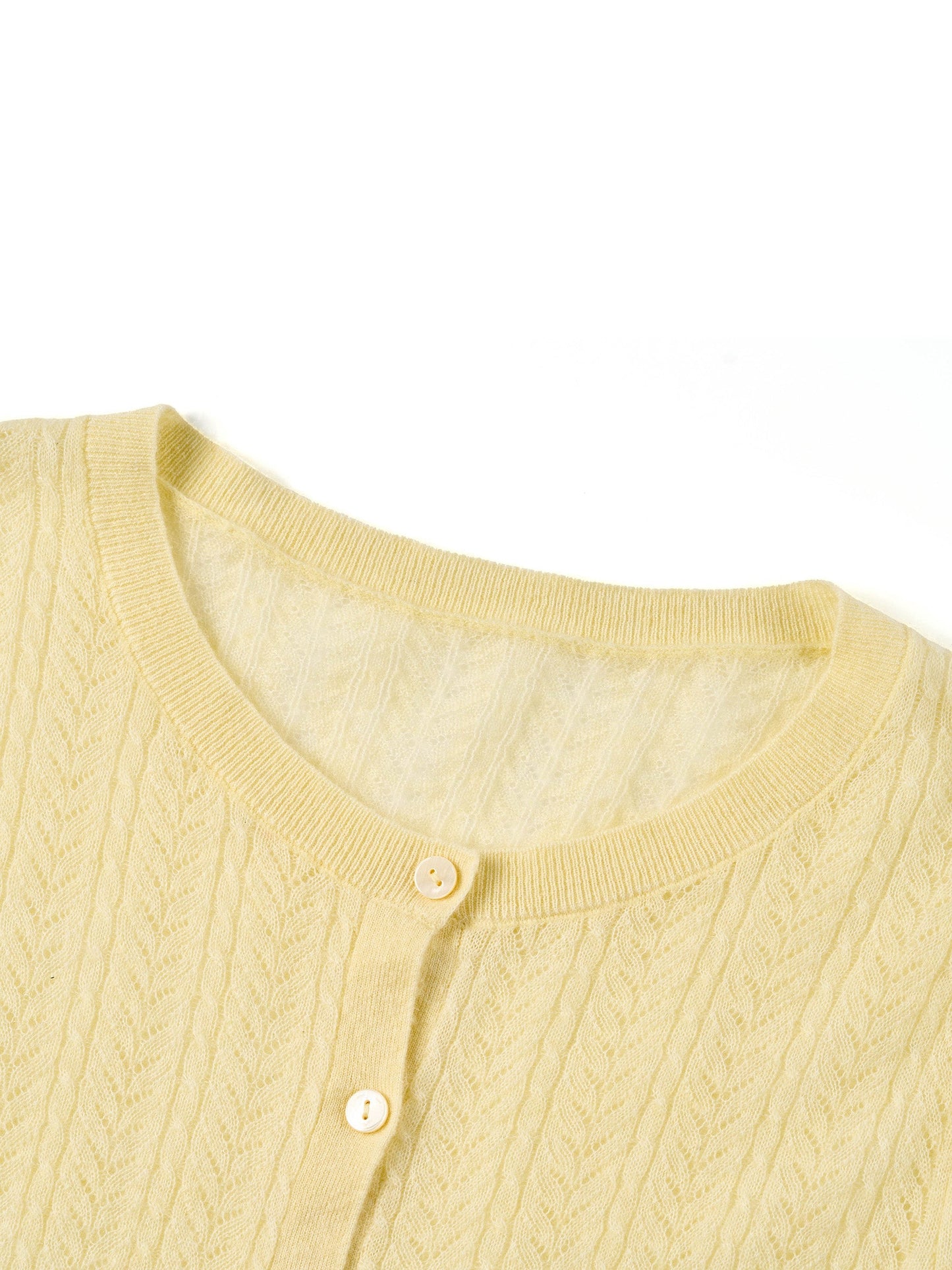 [Preview] Alpaca Wool Lyocell Blend Women Lightweight Cardigan