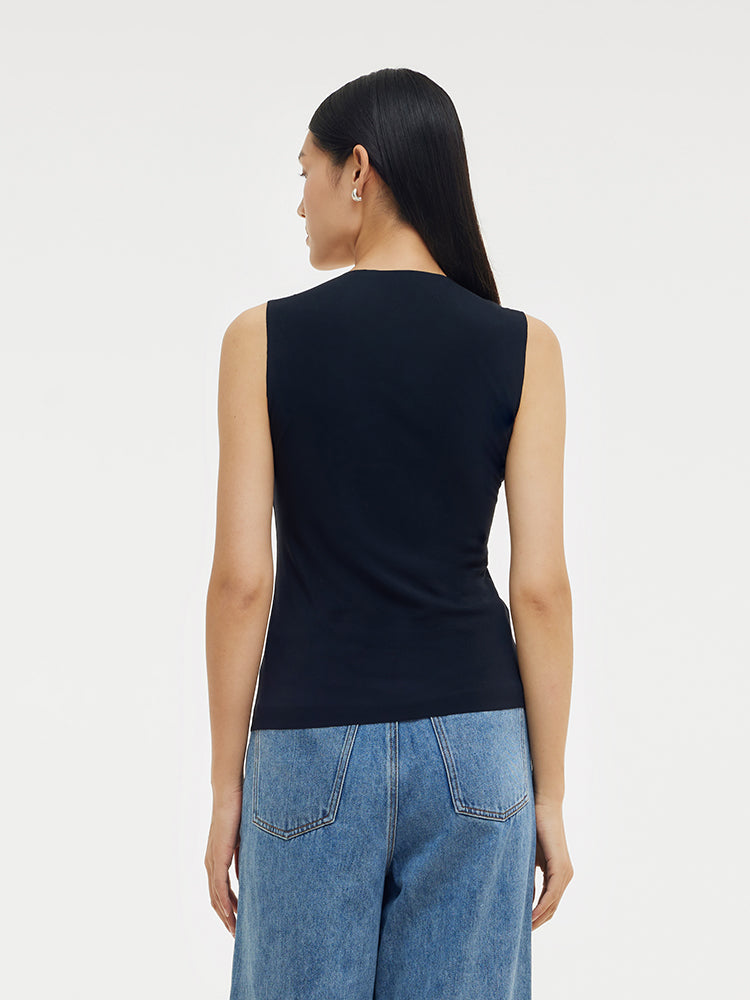 Two-pack (Black & White) Modal V-Neck Women Tank Top