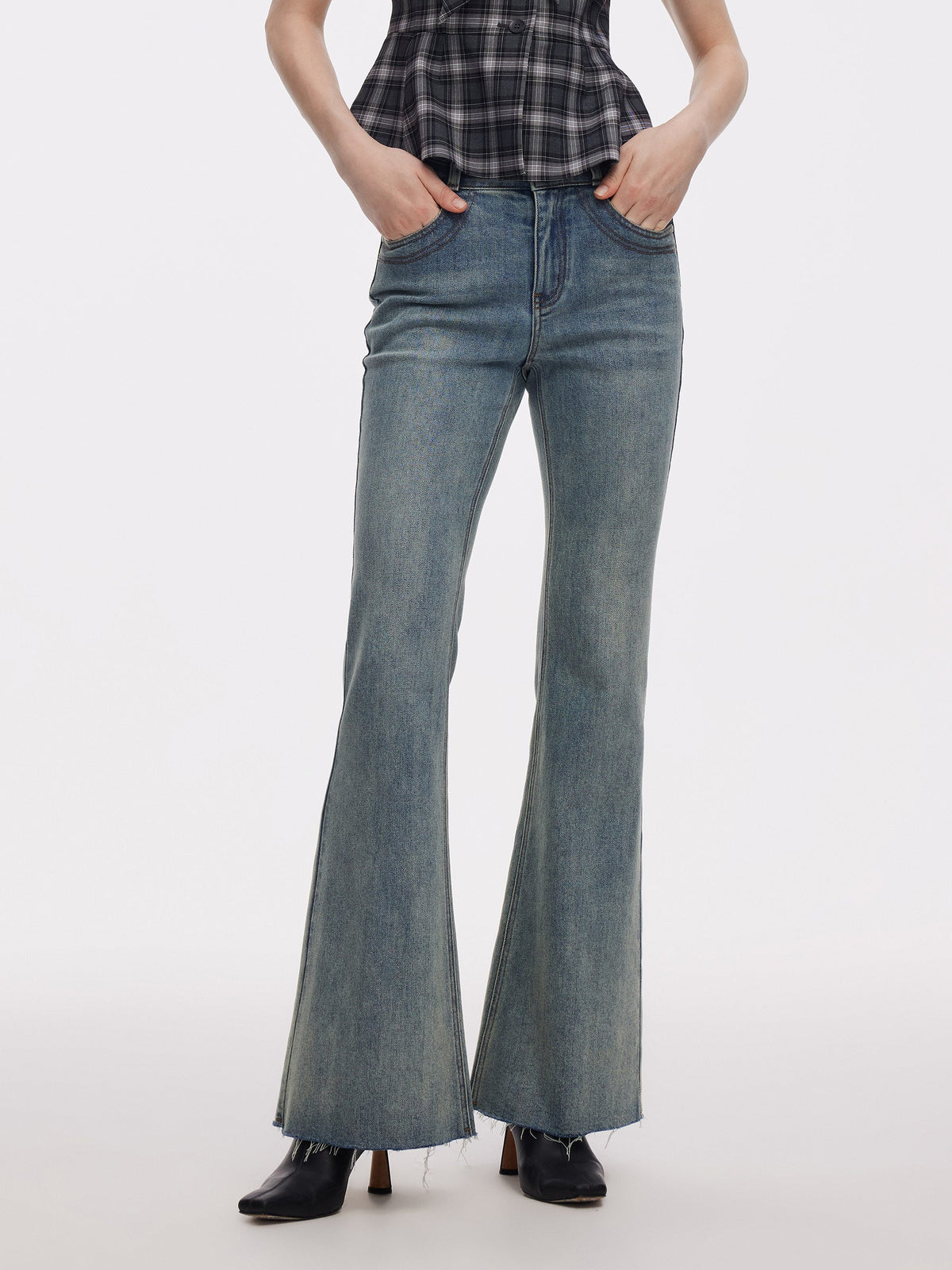 Denim High-Waisted Women Flared Jeans