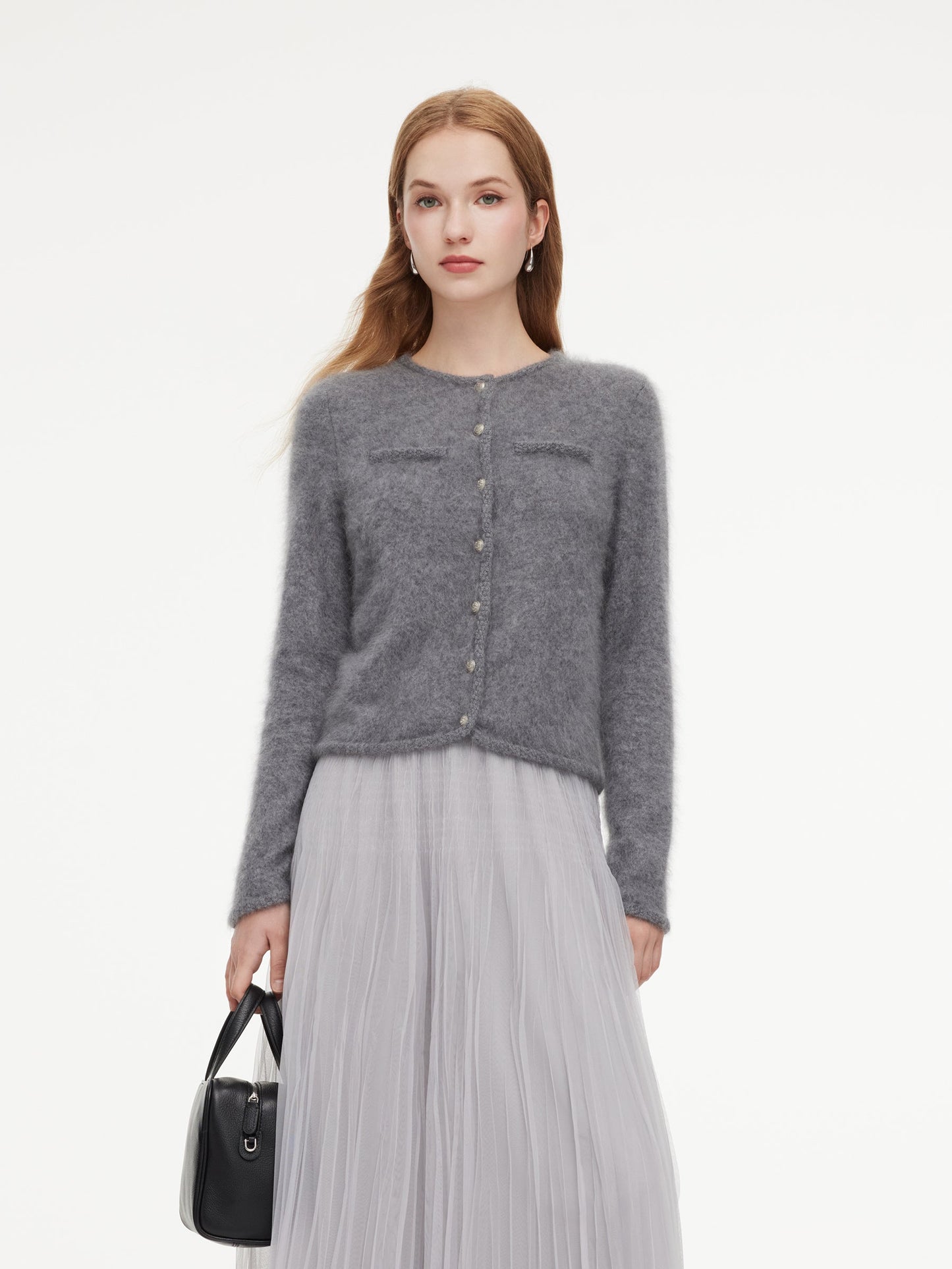 [Preview] 100% Brushed Cashmere Women Cardigan