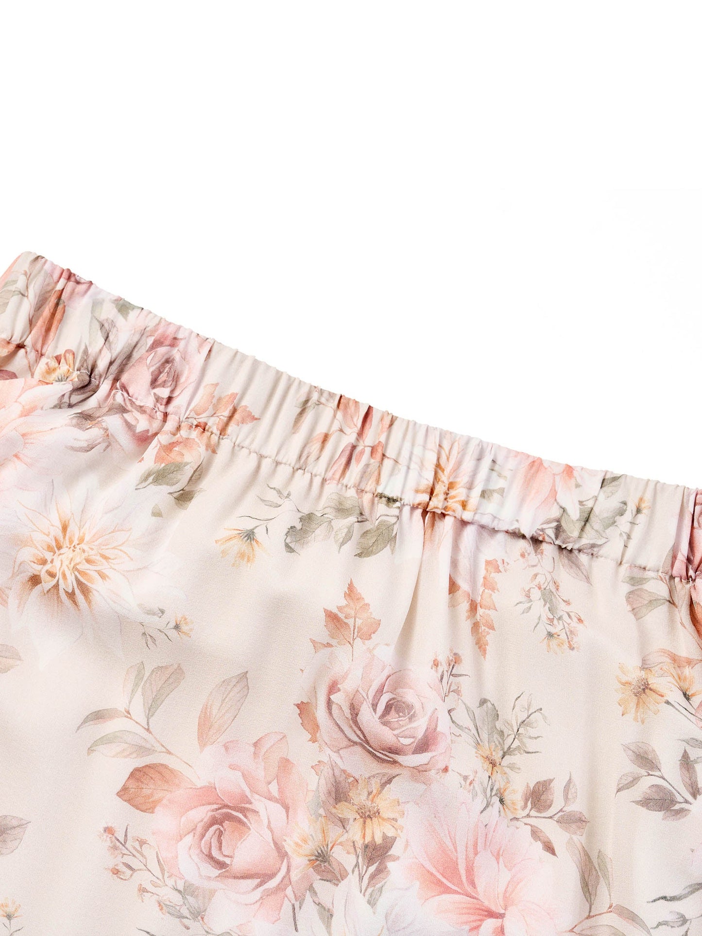 10MM Mulberry Silk Floral Print Women Tiered Skirt