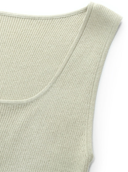 Square Neck Women Knit Tank Top