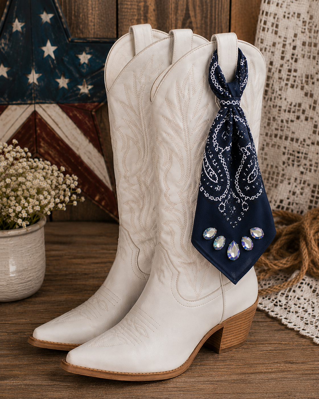 Navy Rebel Bandana by Sandra Ling Designs