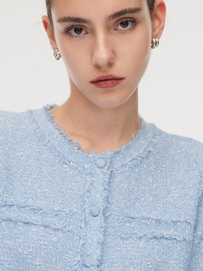 Frayed Edge Women Knit Cardigan