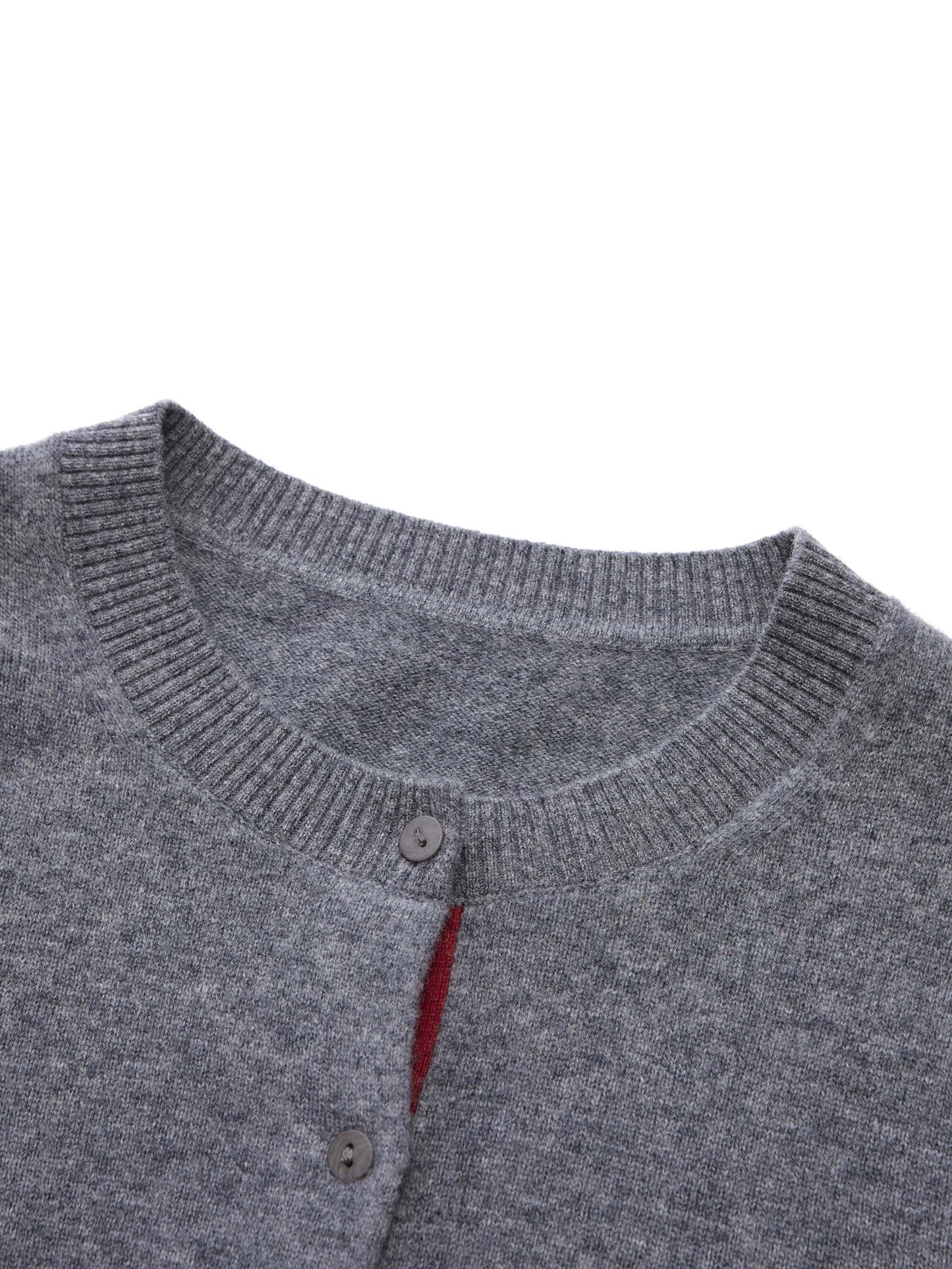 100% Wool Color Block Pony Embroidered Women Cardigan