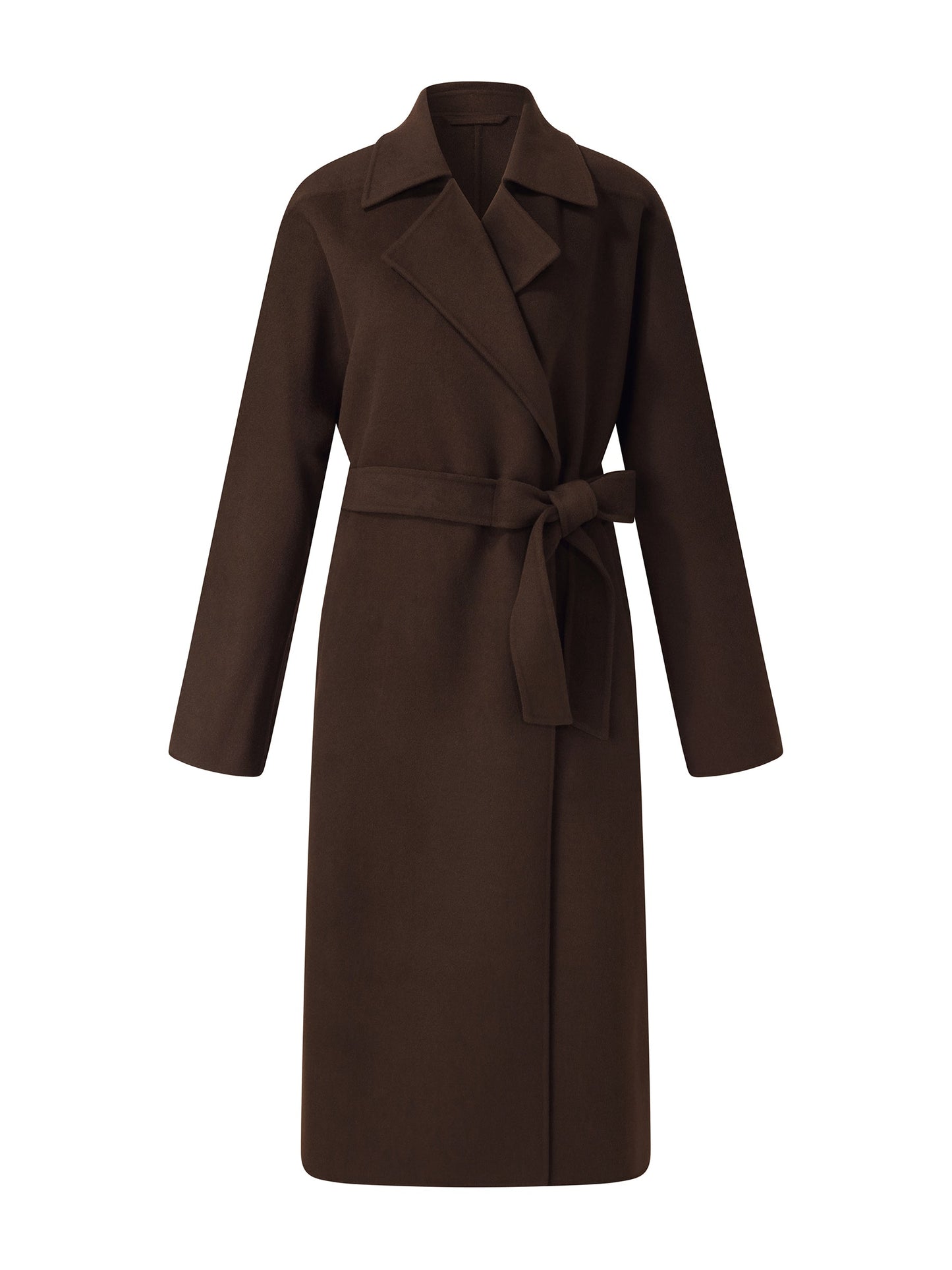 100% Wool Double-Faced Women Wrap Overcoat