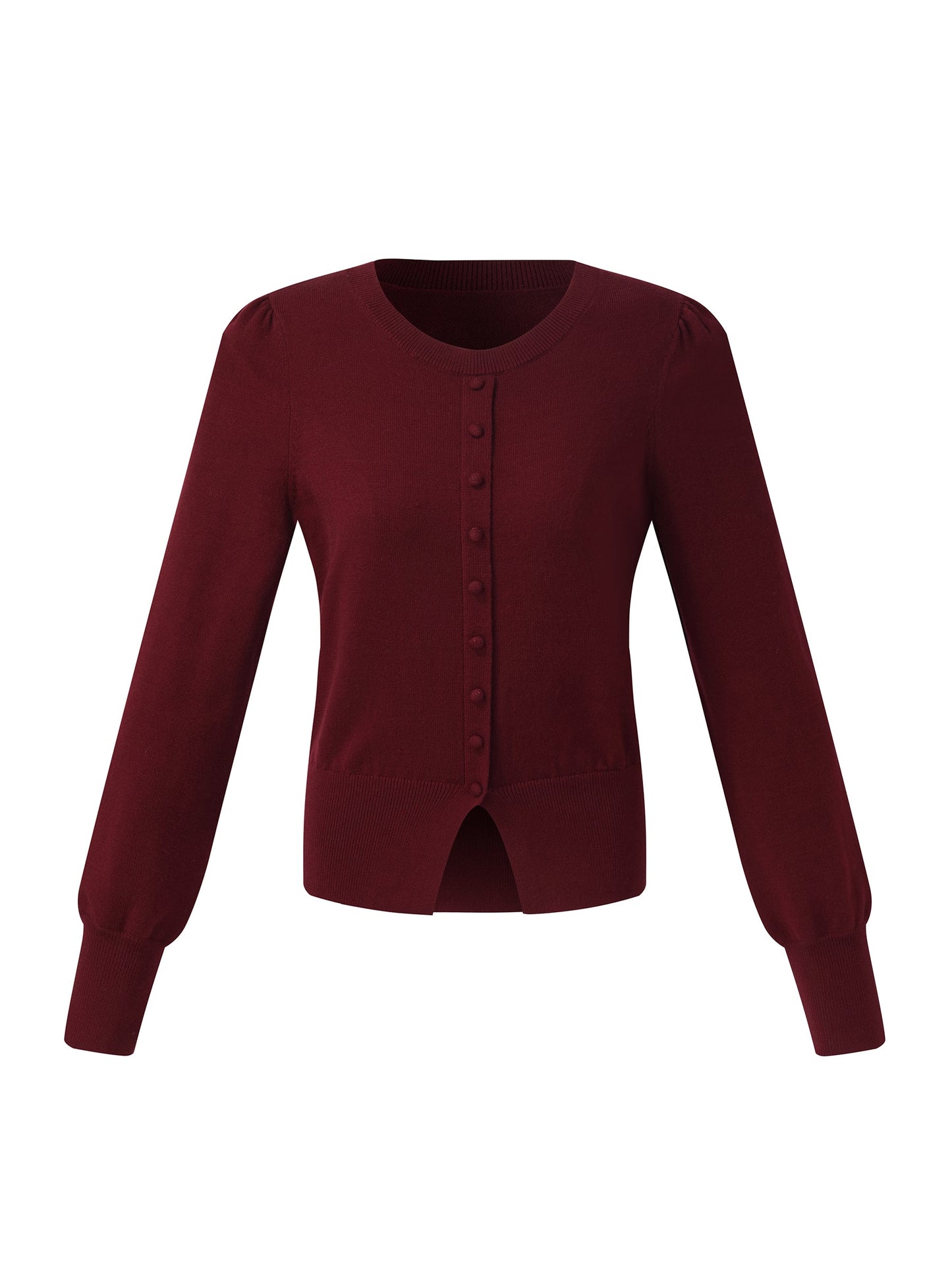 Tencel Blend Puff Long Sleeve Women Knit Top