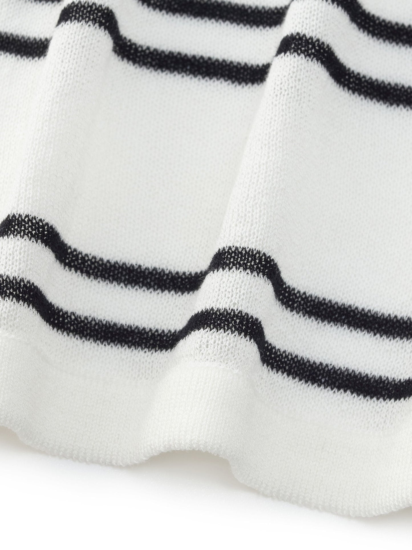 Lyocell Mulberry Silk Blend Stripe Women Knit Top