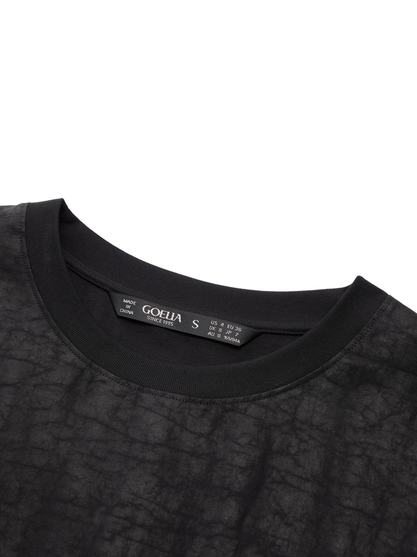 18MM Gambiered Canton Gauze Unisex Patchwork T-Shirt