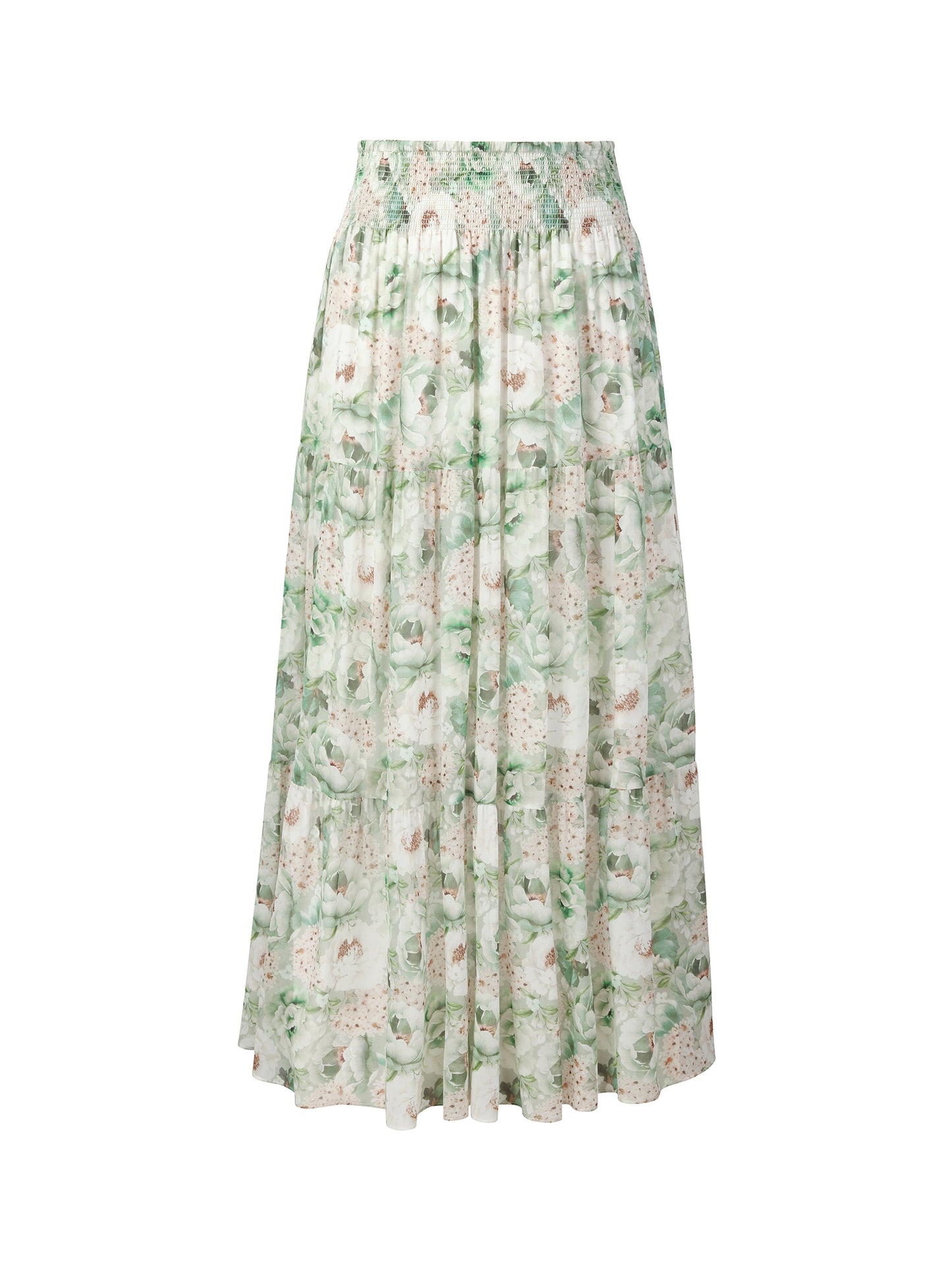 10MM Mulberry Silk Floral Print Women A-Line Skirt
