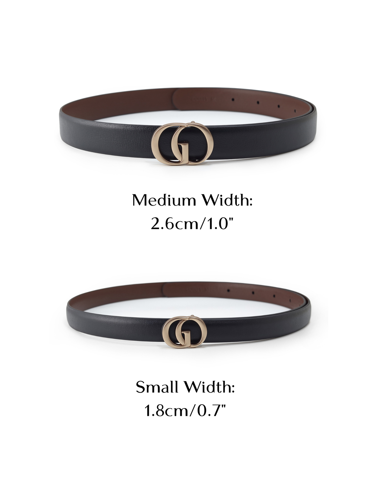 GO Letter Women Leather Belt Size Medium