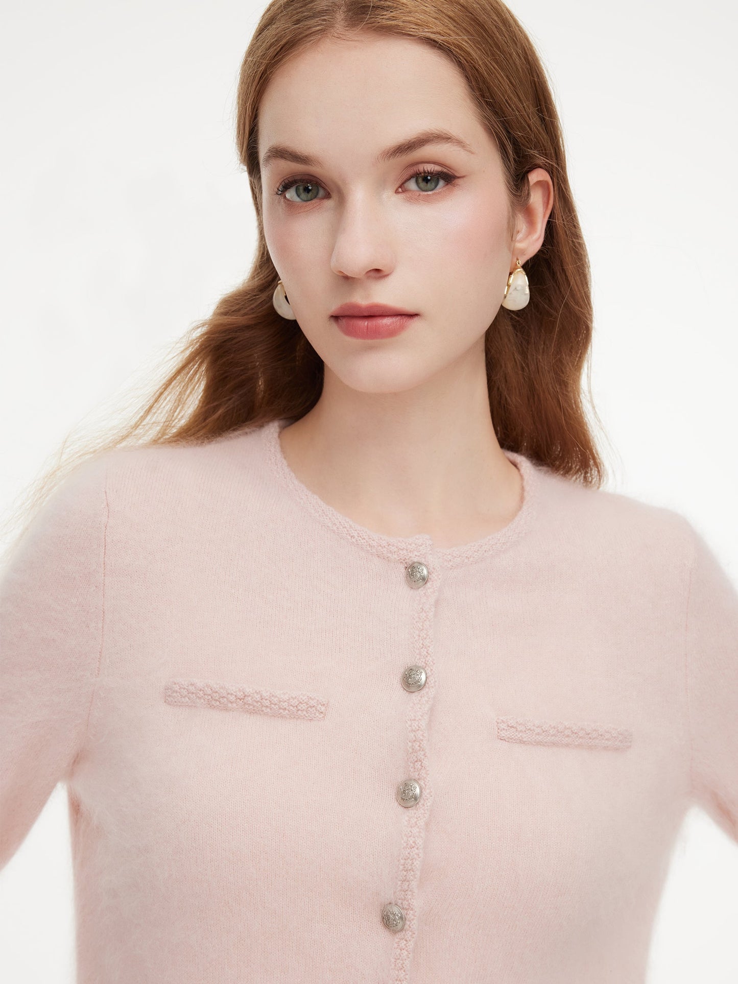 [Preview] 100% Brushed Cashmere Women Cardigan