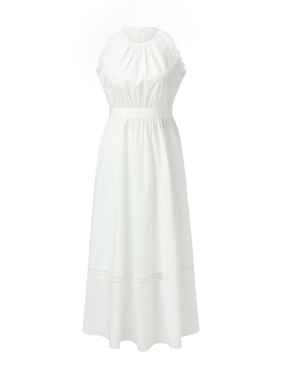 100% Cotton A-Line Women Maxi Vest Dress