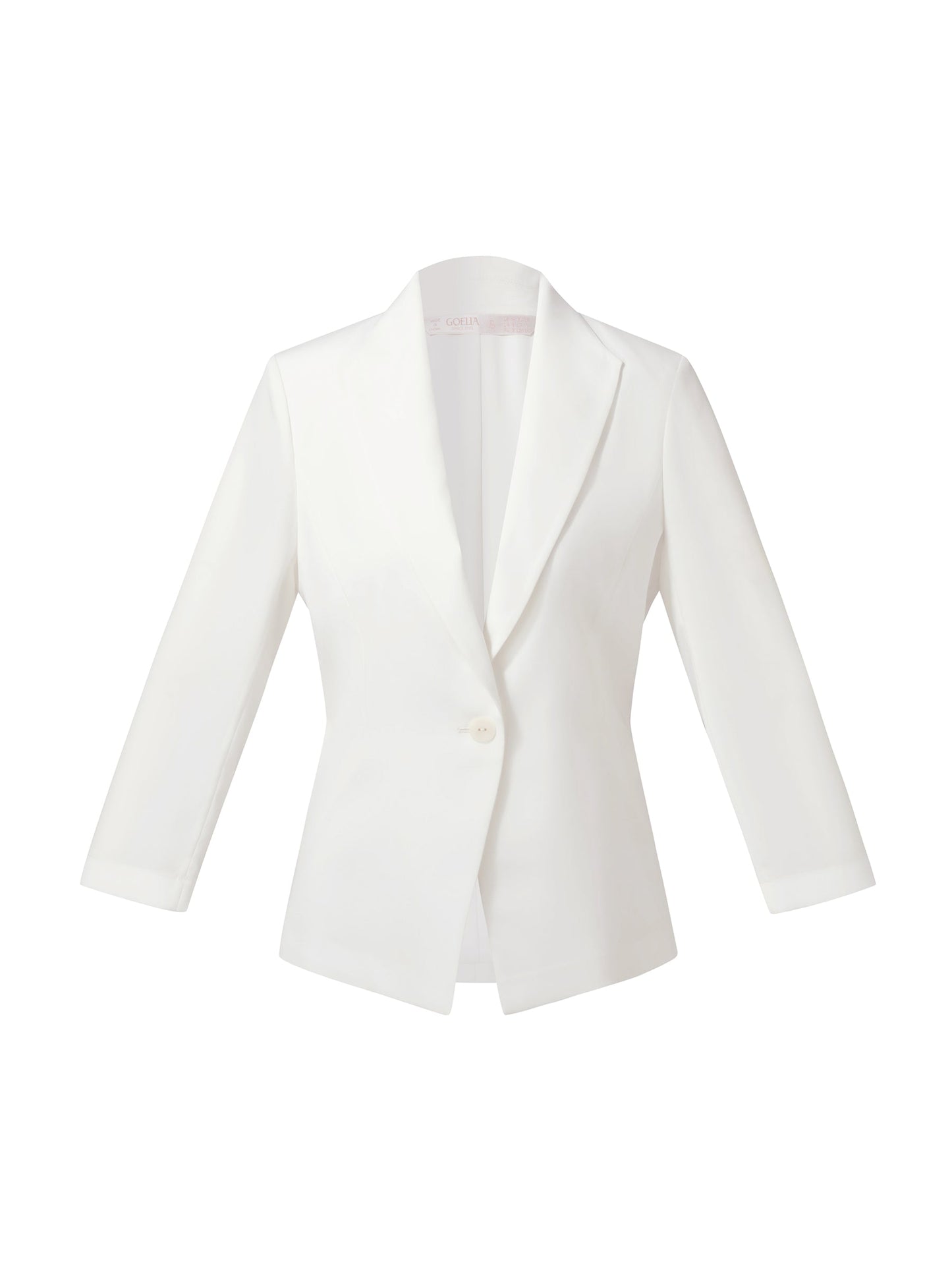 Triacetate Blend Gathered Waist Women Blazer
