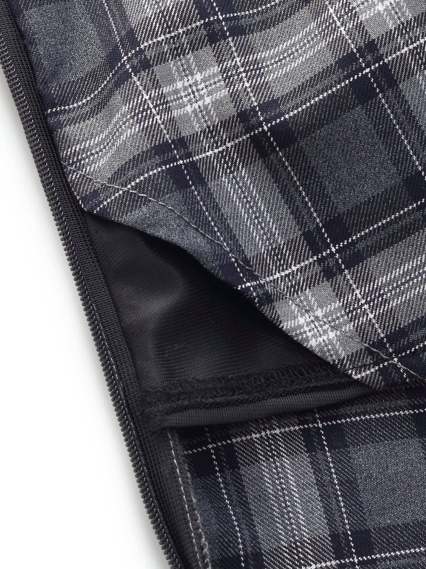 Black And Grey Plaid Women Strap Midi Dress