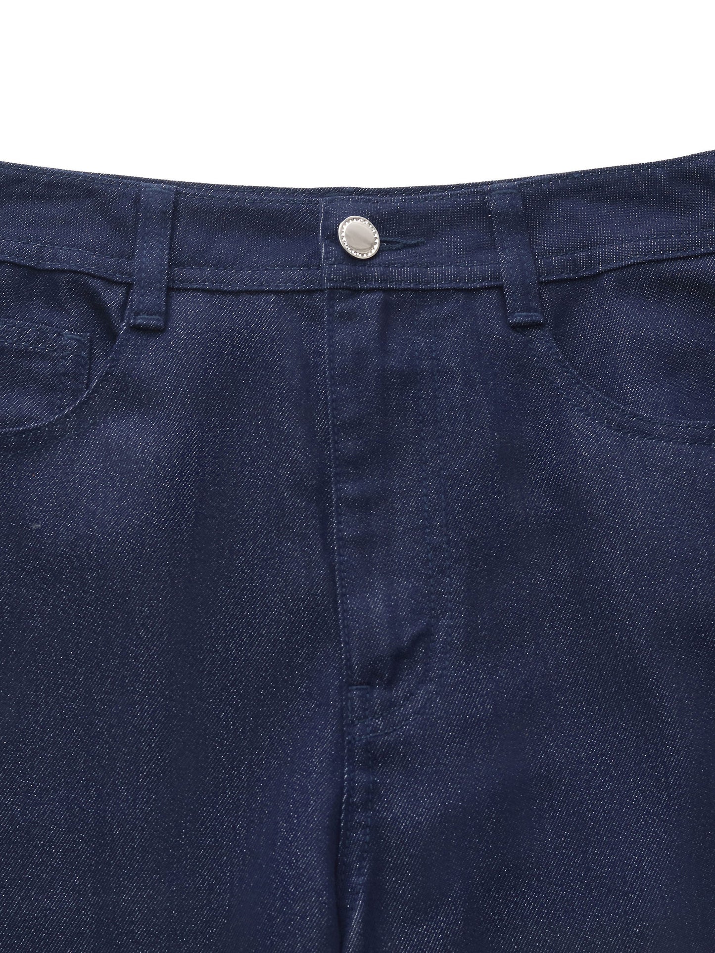 Denim Glitter Detailed Women Loose Straight Jeans