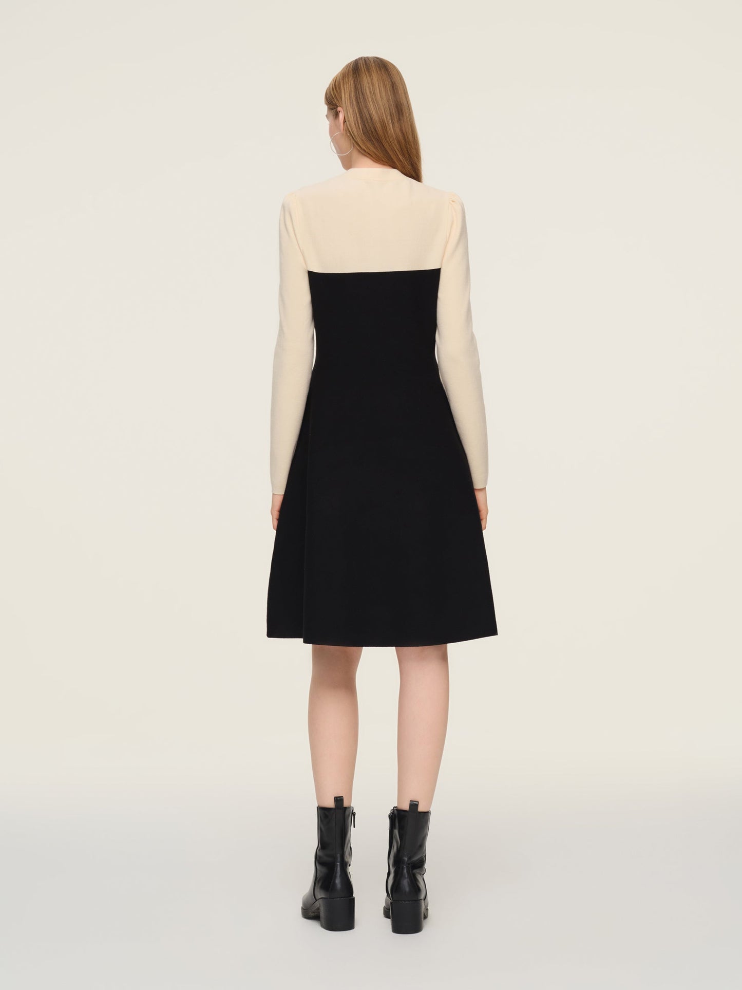 Lyocell Wool Blend Women Knit Qipao Midi Dress