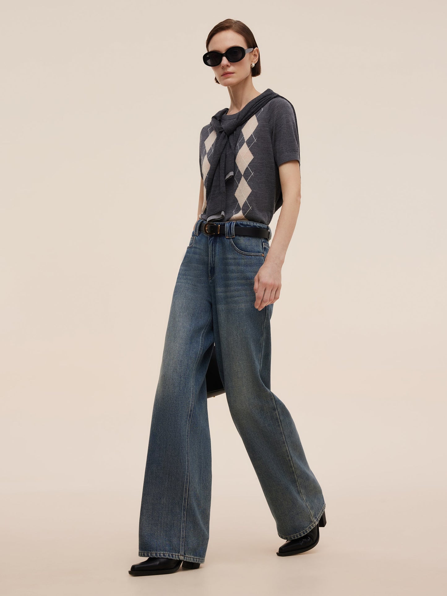 100% Cotton Denim Women Straight Leg Jeans