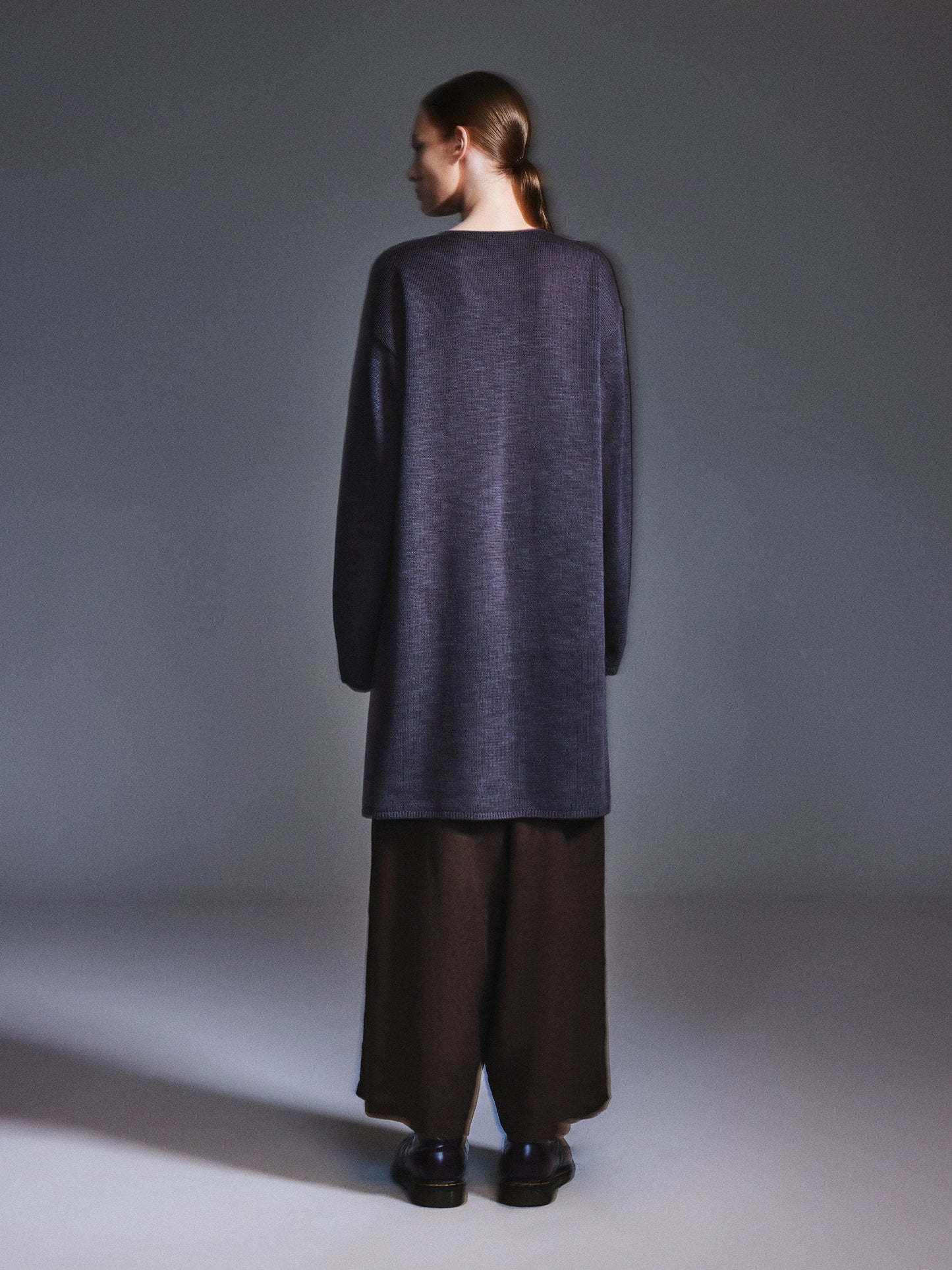 Loose Fit H-Line Round Neck Unisex Sweater