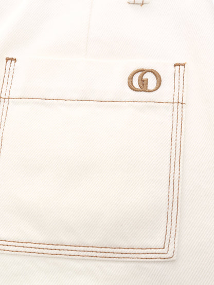 100% Cotton Denim Women Slim Fit Shorts With Belt