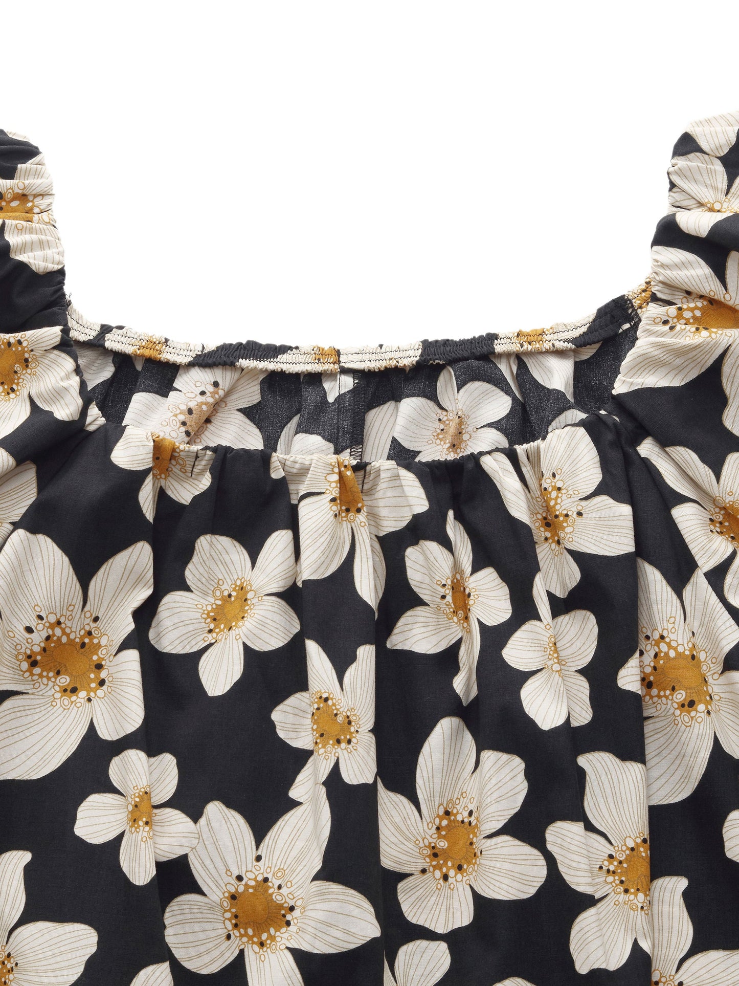 Cotton Floral Print Convertible Neckline Women Tunic Top