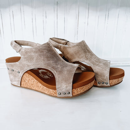 Isabella Wedge Sandal - Cream