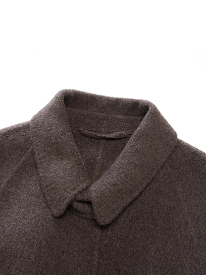 Wool Camel Hair Blend Double-Faced Women Wrap Overcoat