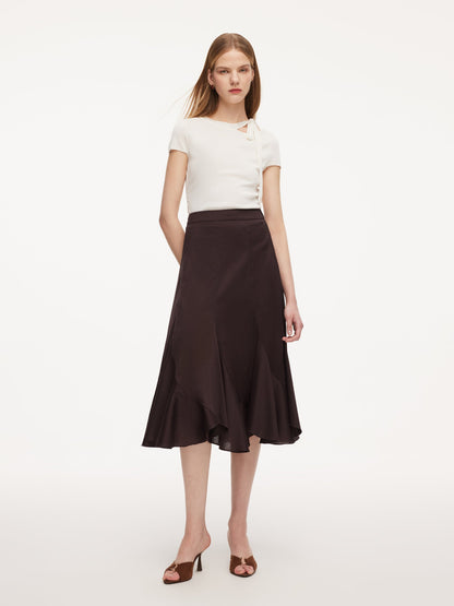 Cotton Blend High-Waisted Women Mermaid Skirt