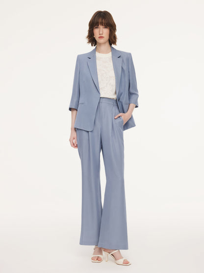 Acetate Tencel Linen Blend Women Suit Pants