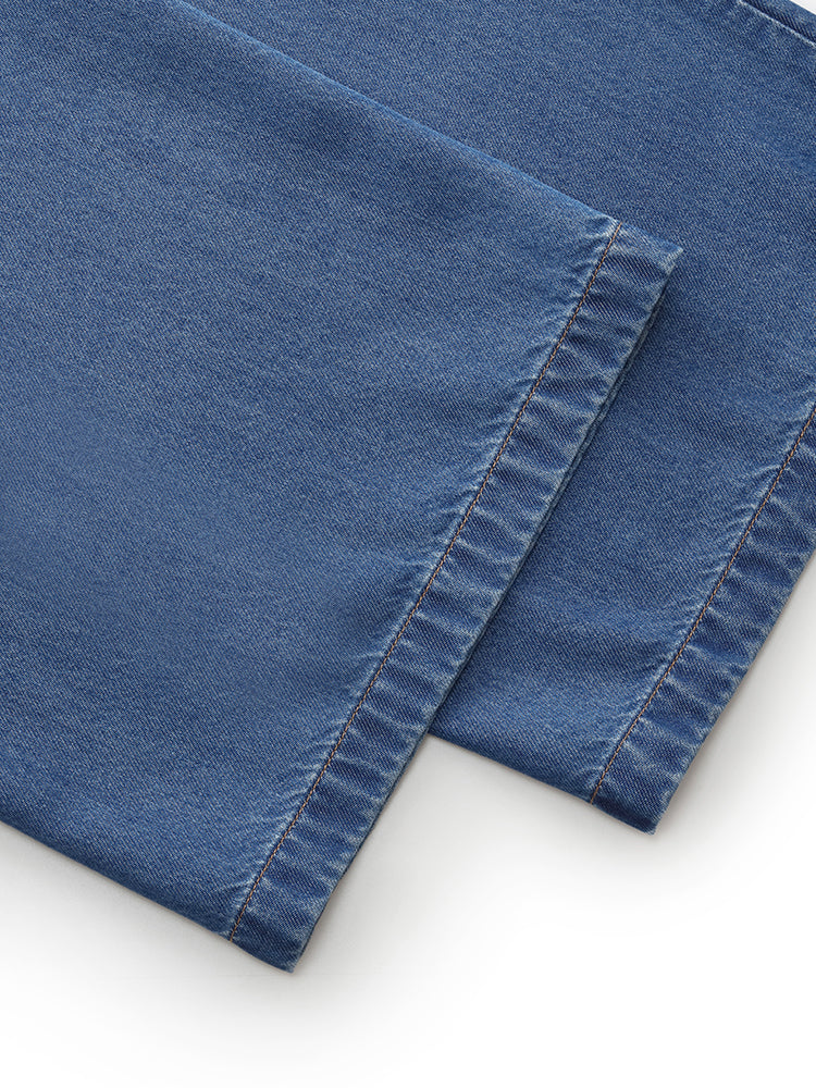 100% Tencel Denim Elastic Waist Women Jeans