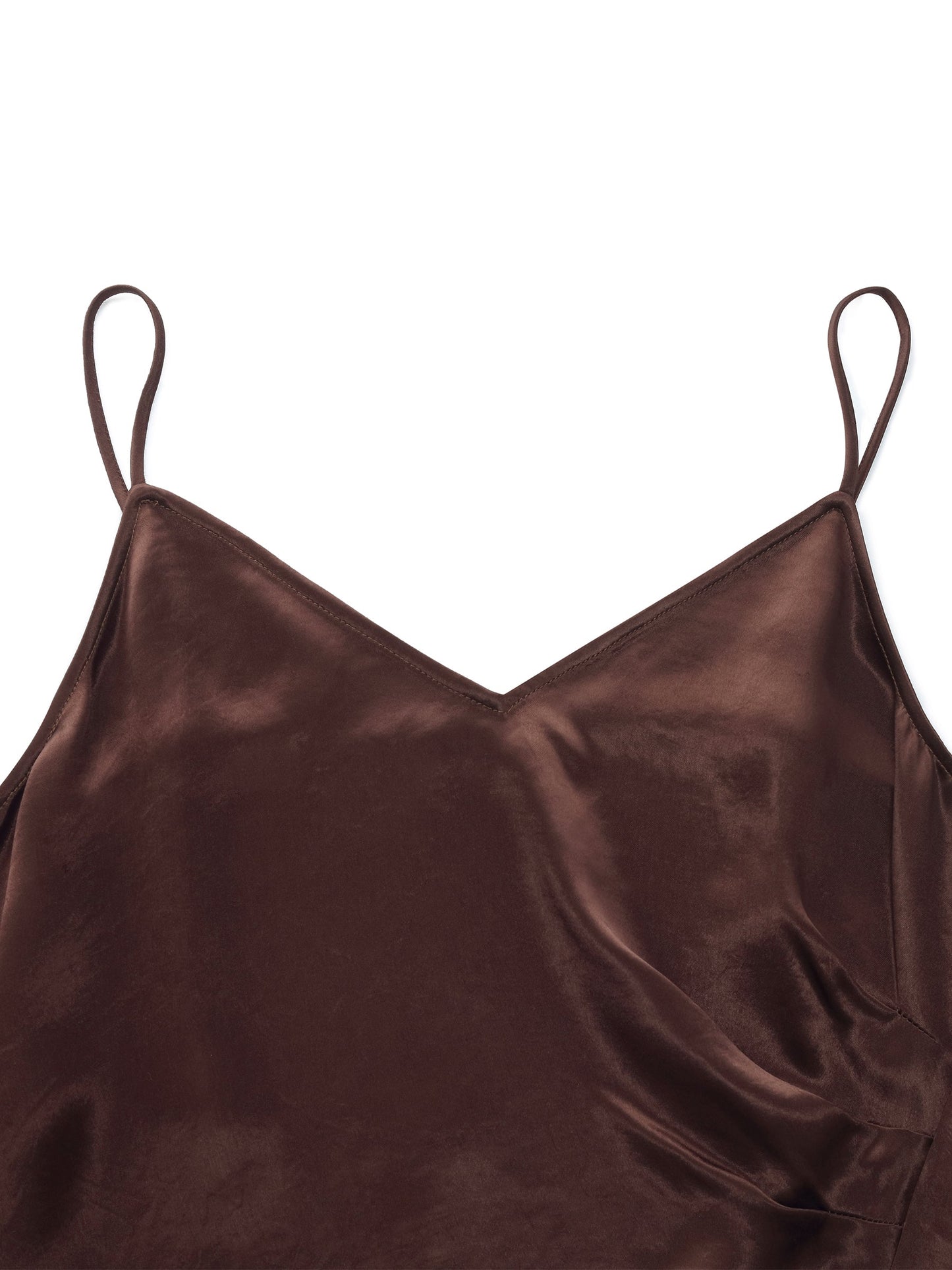 100% Acetate Women Strap Maxi Dress With Floral Choker And Eye Mask