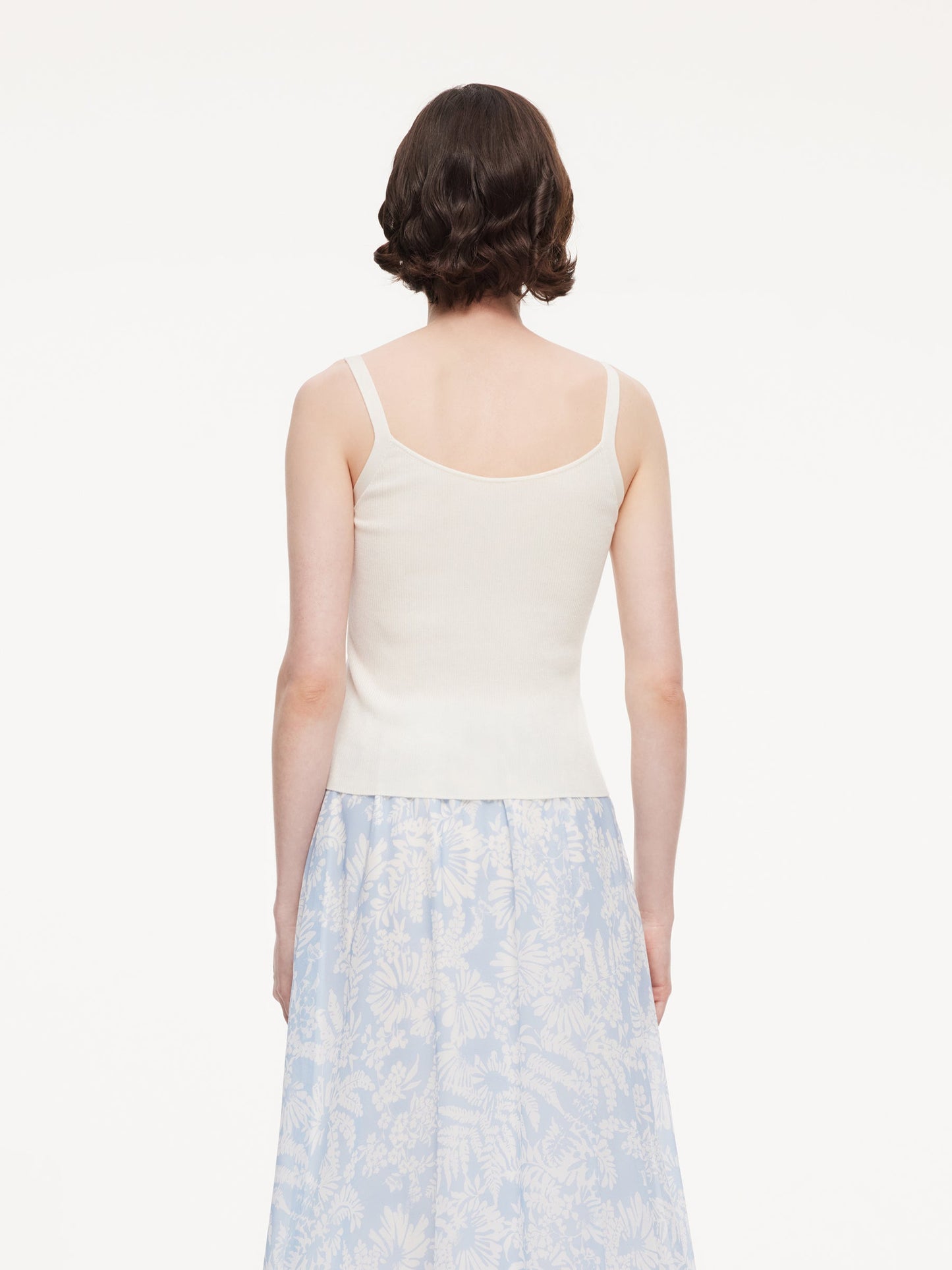 Triacetate Lyocell Blend Lace Trim Women Camisole