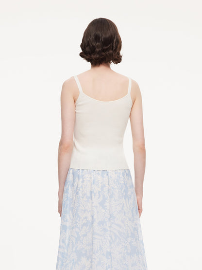 Triacetate Lyocell Blend Lace Trim Women Camisole