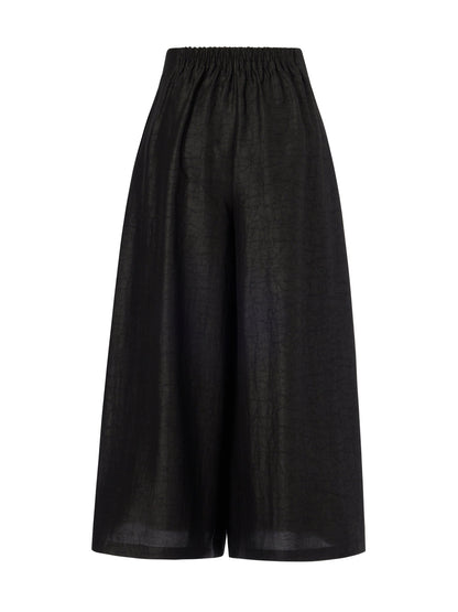 18MM Gambiered Canton Gauze Women High-Waisted Culottes