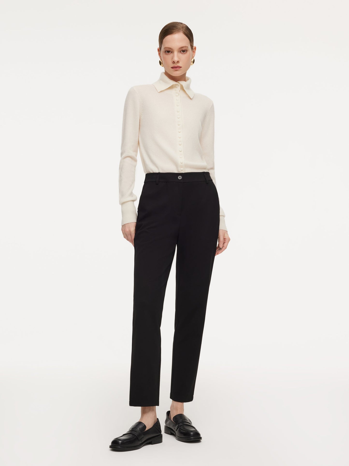 Stretch Slim Fit Women Ankle-Length Pants