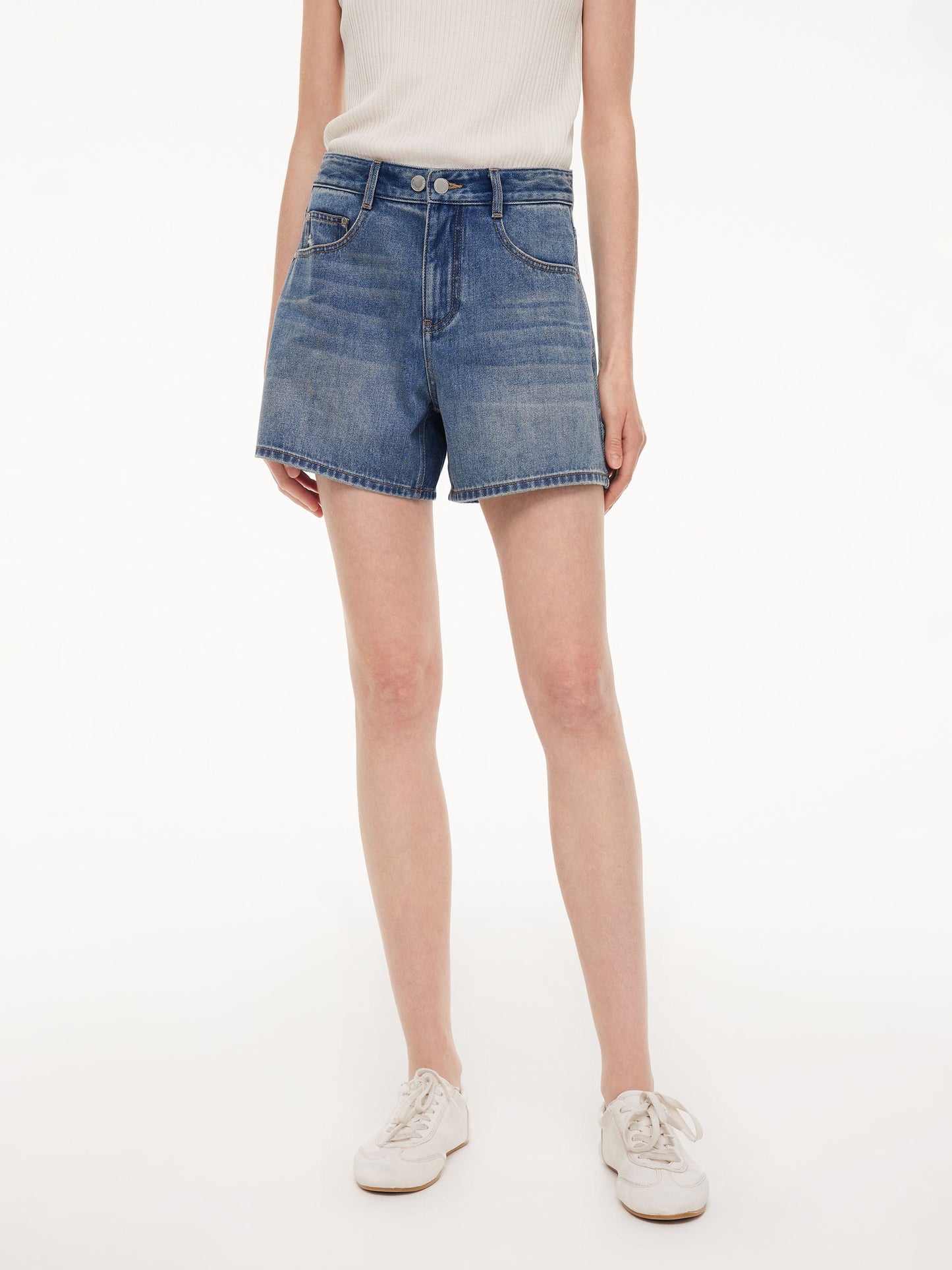 100% Cotton Denim A-Line Women Shorts