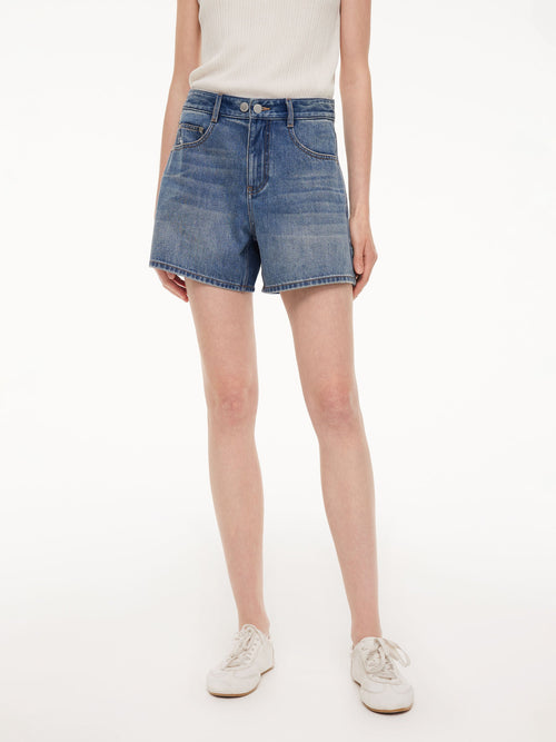 100% Cotton Denim A-Line Women Shorts