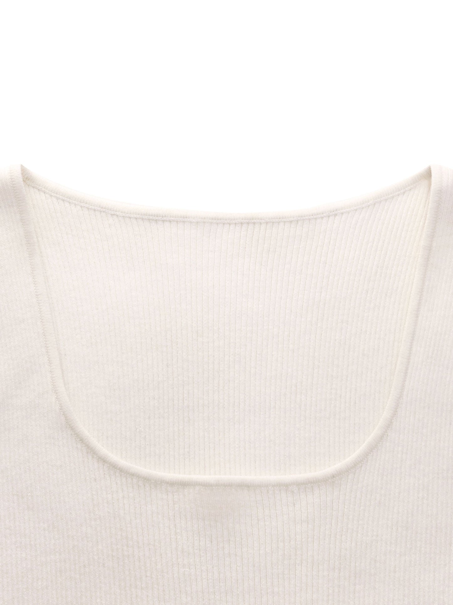 Square Neck Women Knit Tank Top
