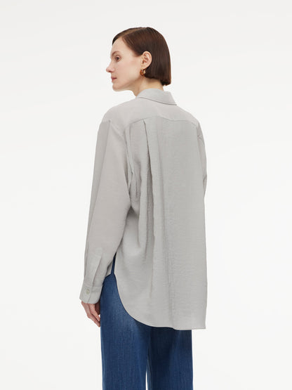 [Preview] Triacetate Blend Women Oversized Shirt