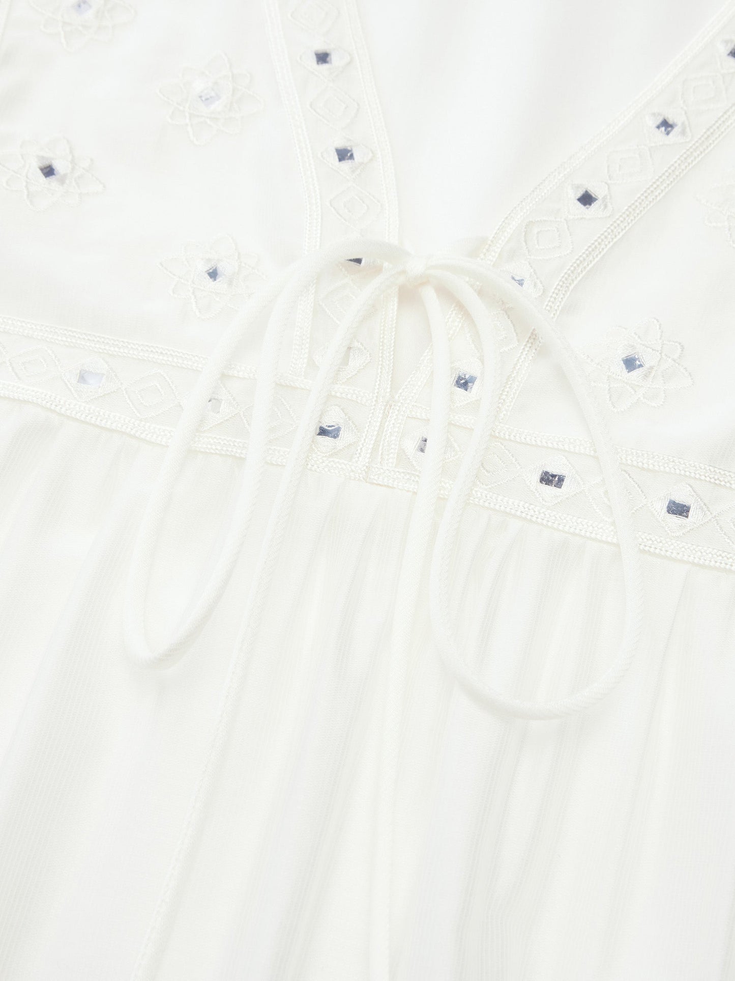 Tencel Blend Embroidered Women Sleeveless Maxi Dress