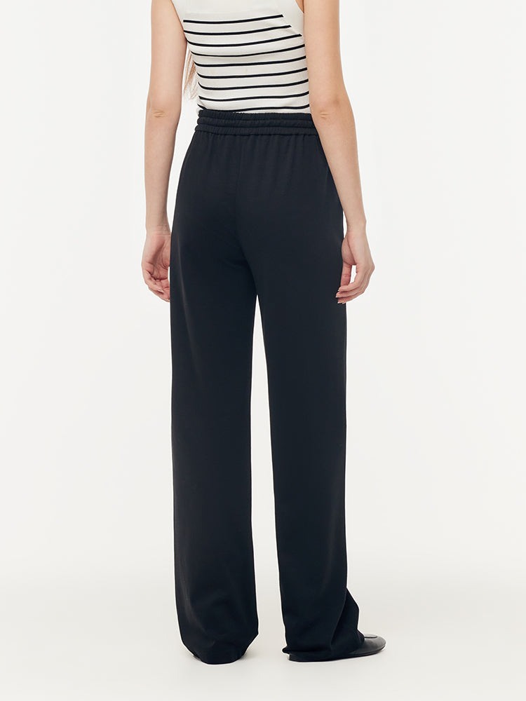 Triacetate Women Knit Straight-Leg Pants