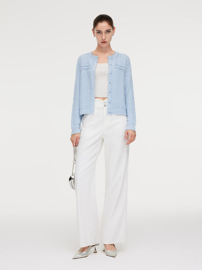 Frayed Edge Women Knit Cardigan