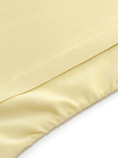 Triacetate Lyocell Blend Women Ribbon Knit Top
